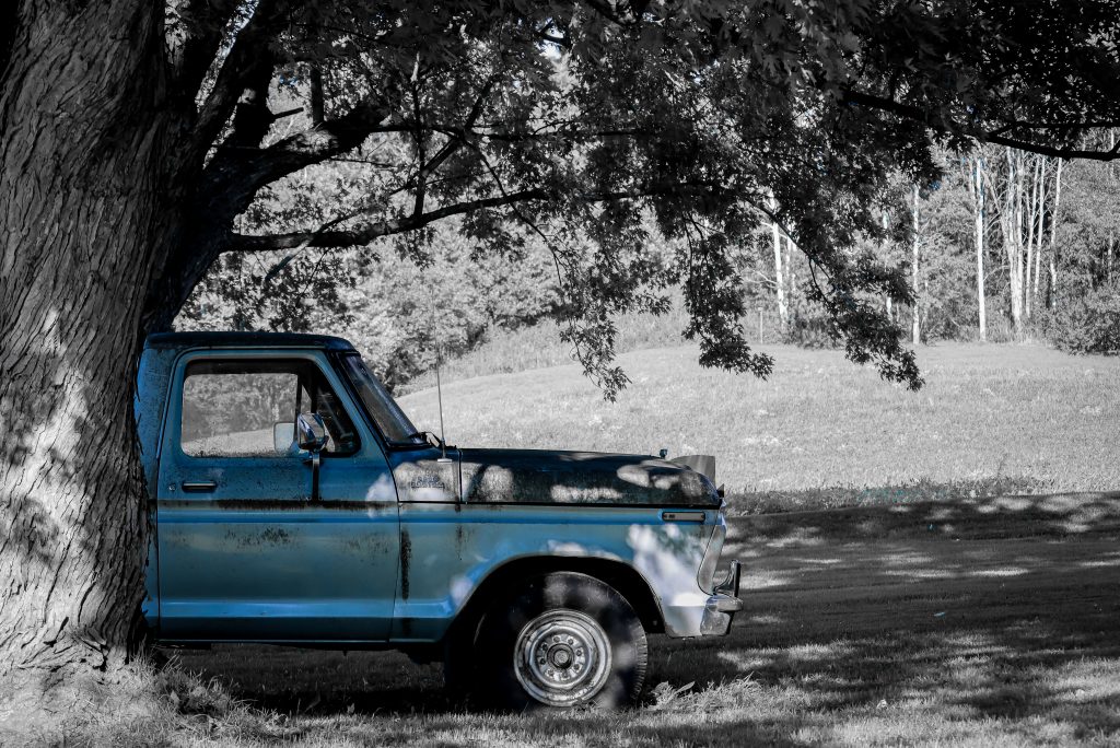 blue truck